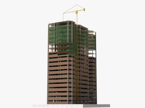 Building Under Construction 3D Model