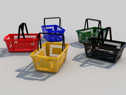 Market Basket 3D 3D Модель