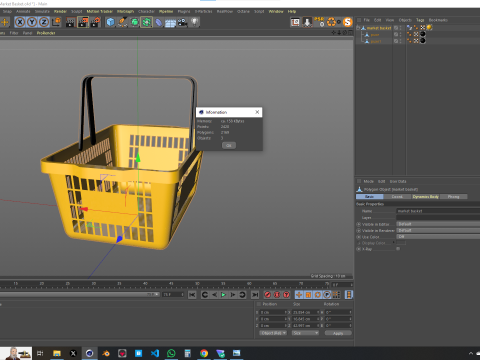 Market Basket 3D 3D Model