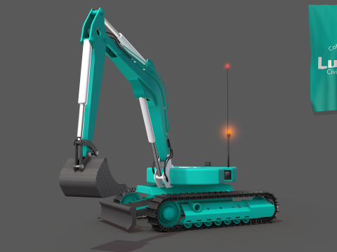 Drone Lunar Excavator 3D Model
