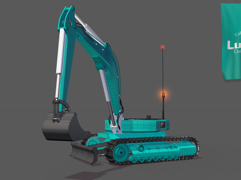 Drone Lunar Excavator Modelo 3D