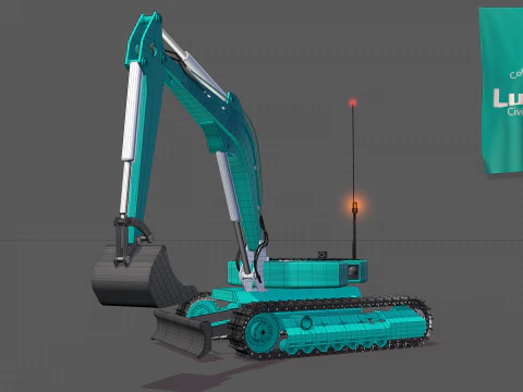 Drone Lunar Excavator 3D Model