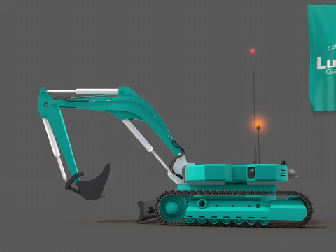 Drone Lunar Excavator 3D Model