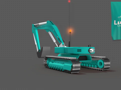 Drone Lunar Excavator 3D Model