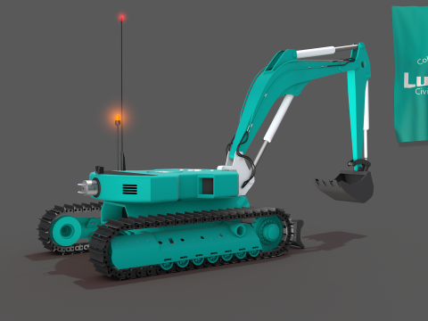Drone Lunar Excavator Modelo 3D