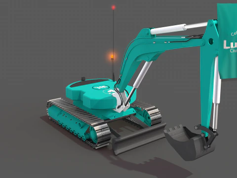 Drone Lunar Excavator 3D Model