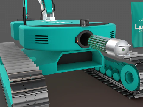 Drone Lunar Excavator 3D Model