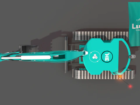 Drone Lunar Excavator 3D Model