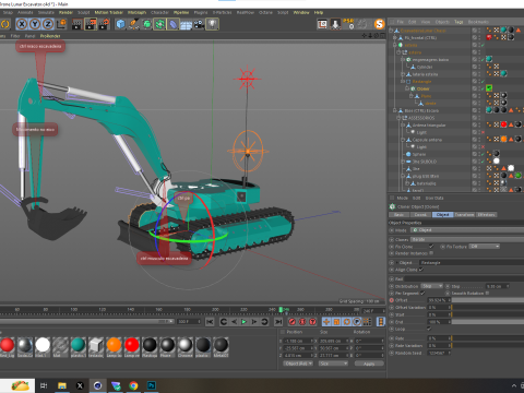 Drone Lunar Excavator Modelo 3D