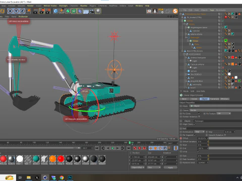 Drone Lunar Excavator 3D Model