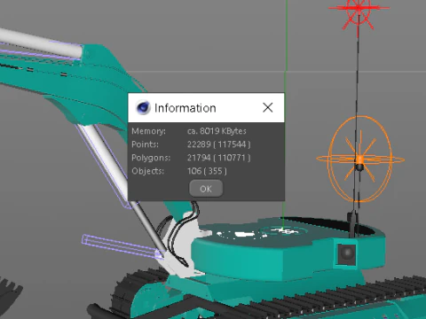 Drone Lunar Excavator 3D Model