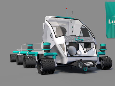 Lunar Car Service 3D Model