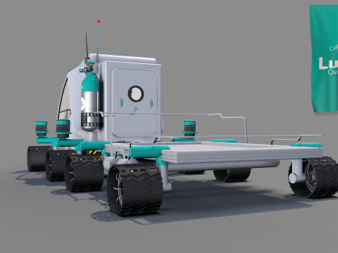 Lunar Car Service 3D Model
