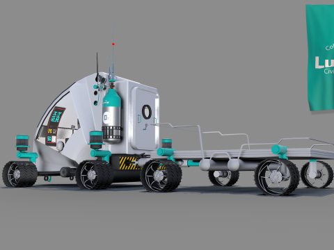 Lunar Car Service 3D Model