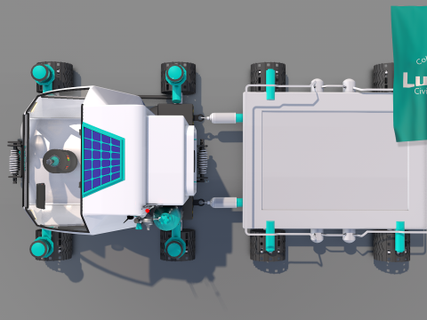 Lunar Car Service 3D Model