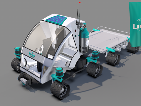Lunar Car Service 3D Model