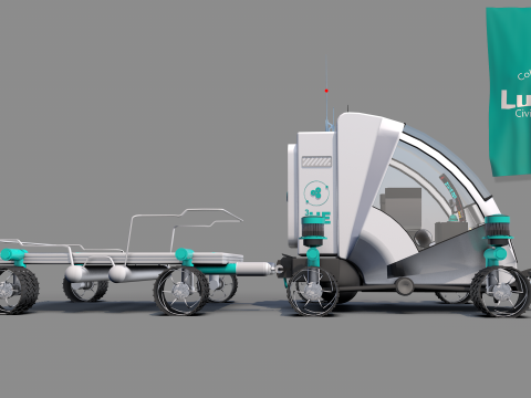 Lunar Car Service 3D Model