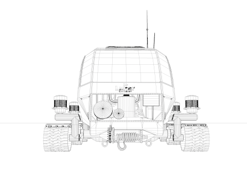 Lunar Car Service 3D Model