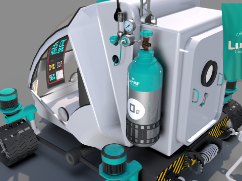 Lunar Car Service 3D Model