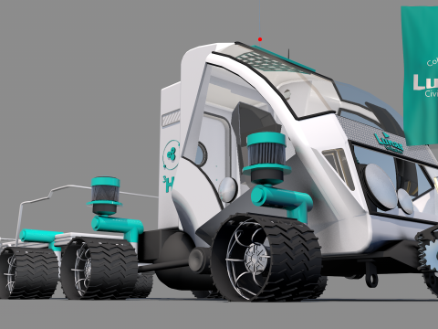 Lunar Car Service 3D Model
