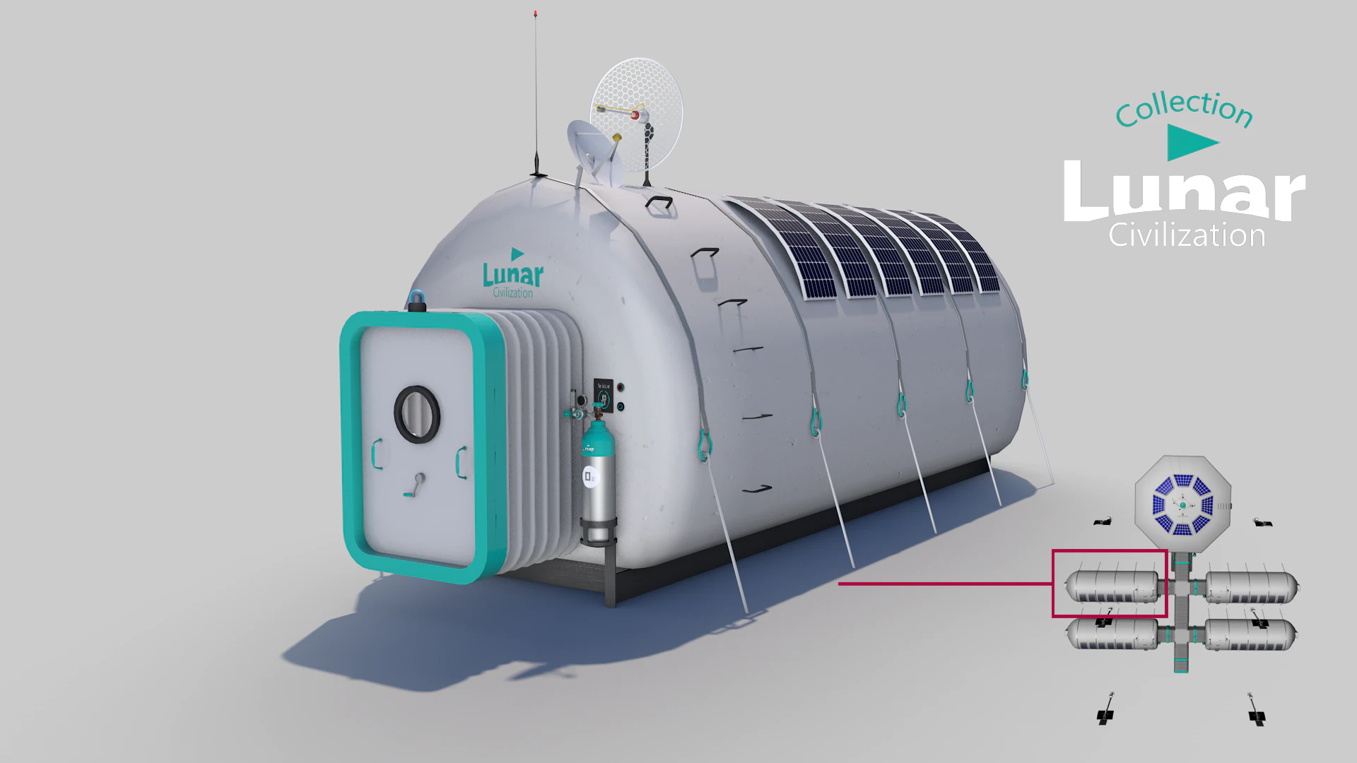 Lunar Mini Shelter 3D Model .c4d .max .obj .3ds .fbx .stl .blend