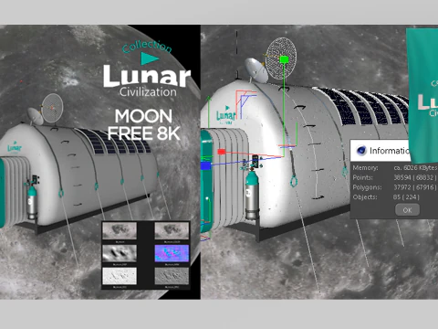 Lunar Mini Shelter 3D Model