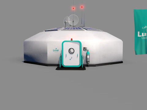 Lunar Shelter Bunker 3D Model