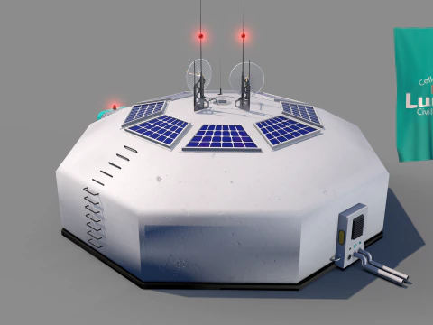 Lunar Shelter Bunker 3D Model
