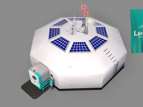 Lunar Shelter Bunker 3D Model