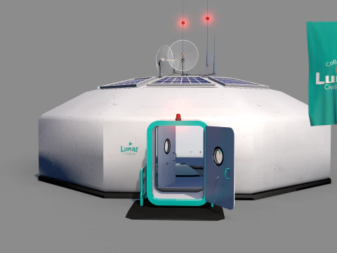 Lunar Shelter Bunker 3D Model