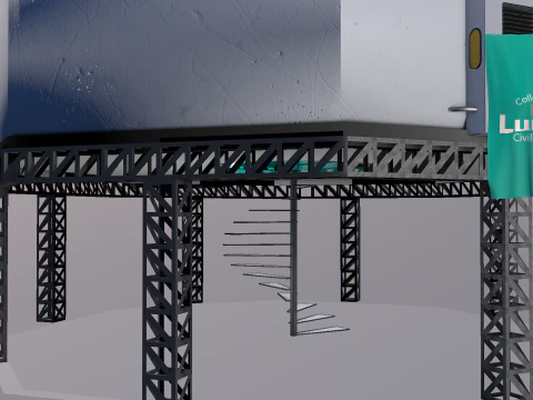Lunar Shelter Bunker 3D Model