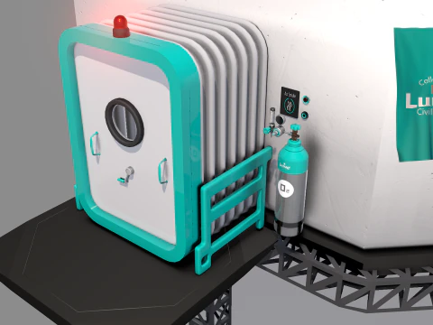 Lunar Shelter Bunker 3D Model