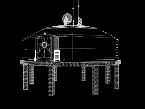 Lunar Shelter Bunker 3D Model
