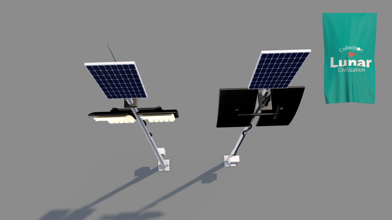Ligthing Lunar 3D Model .c4d .max .obj .3ds .fbx .stl .blend