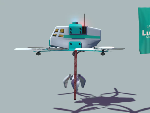 Lunar Drone Brutus 3D Model