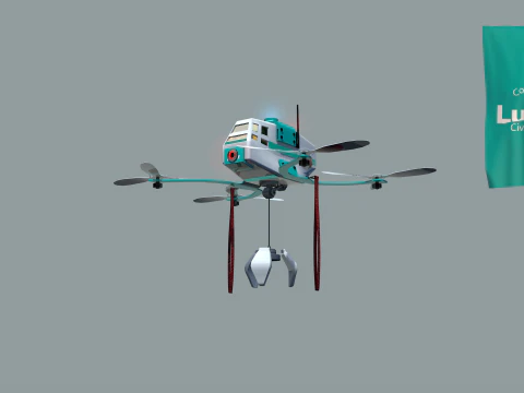 Lunar Drone Brutus 3D Model