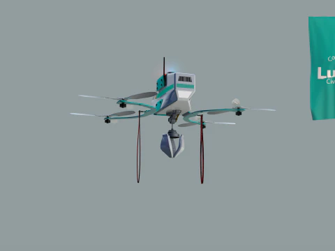 Lunar Drone Brutus 3D Model