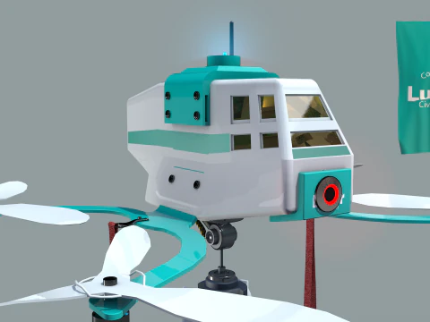 Lunar Drone Brutus 3D Model