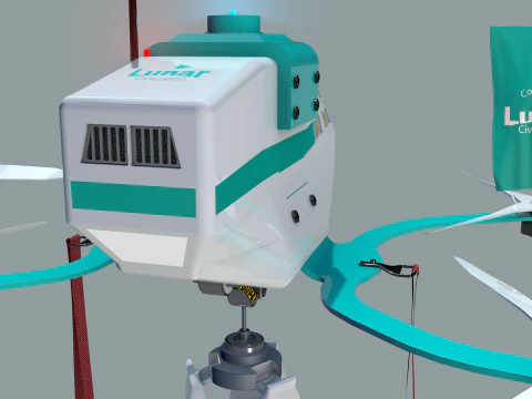 Lunar Drone Brutus 3D Model