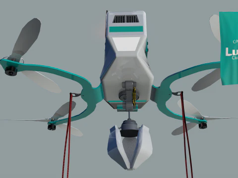 Lunar Drone Brutus 3D Model