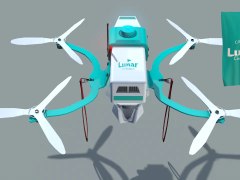 Lunar Drone Brutus 3D Model