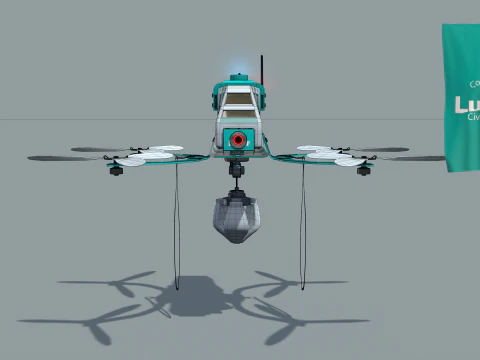 Lunar Drone Brutus 3D Model