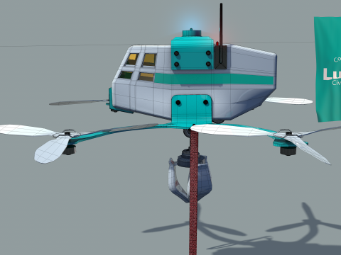 Lunar Drone Brutus 3D मॉडल