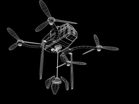 Lunar Drone Brutus 3D Model