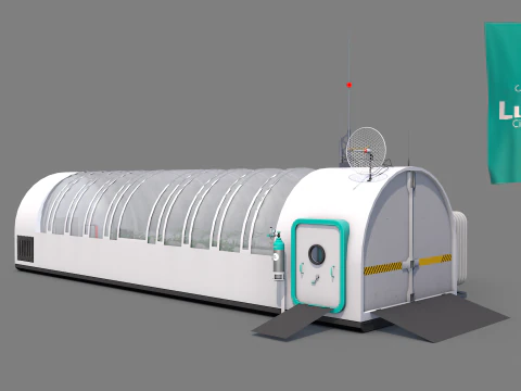 Estufa de Laborat&oacute;rio Lunar Modelo 3D