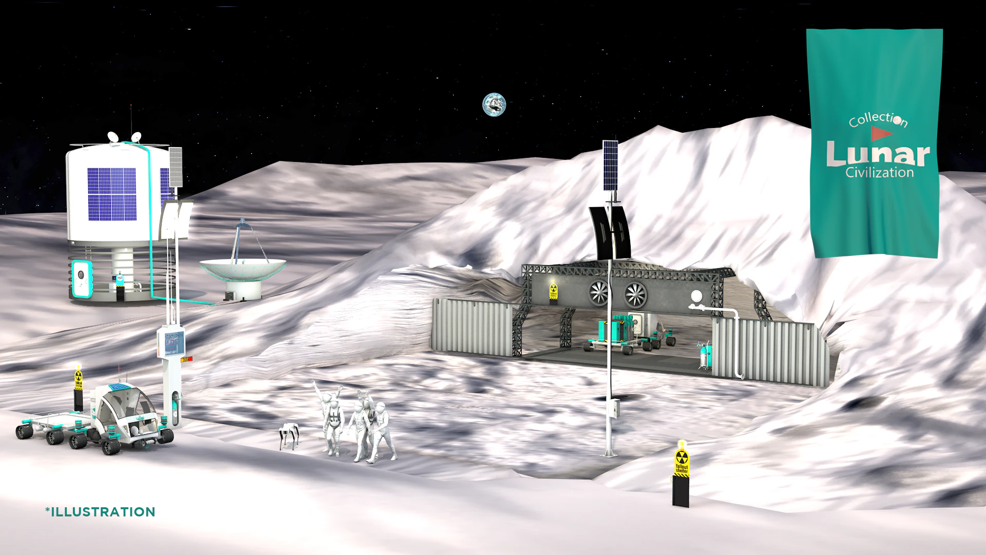 Lunar Bunker Entrance 3D Model .c4d .max .obj .3ds .fbx .stl .blend