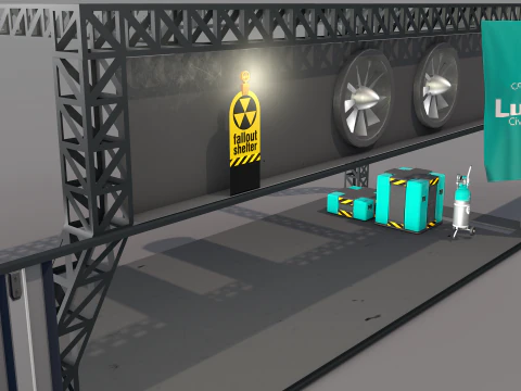 Lunar Bunker Entrance 3D Model