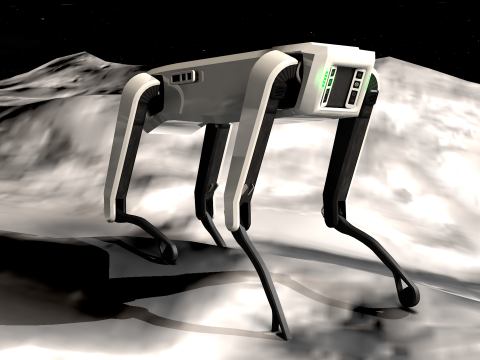 Lunar Robot Dog 3D-Modell