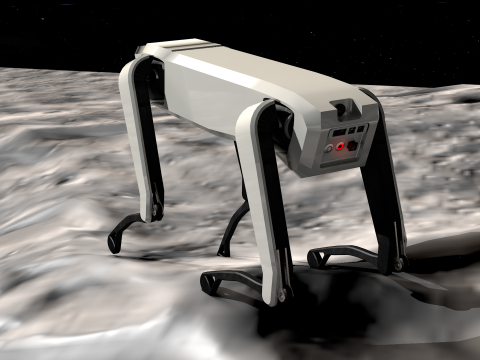 Lunar Robot Dog Model 3D