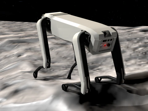 Lunar Robot Dog 3D Model
